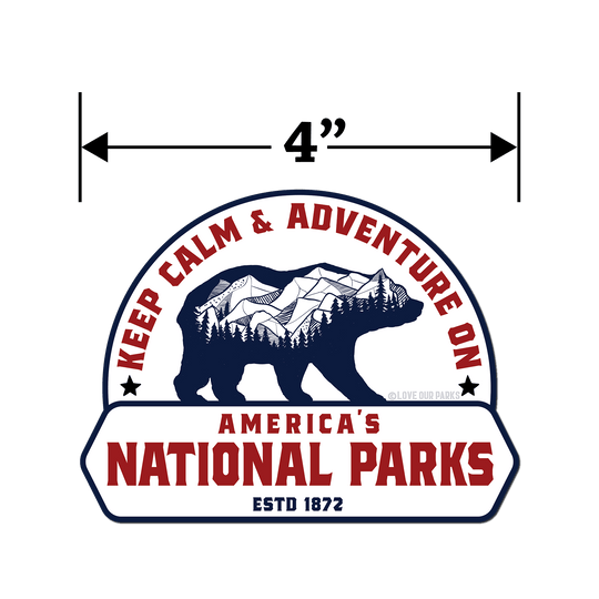 Keep Calm & Adventure On Sticker