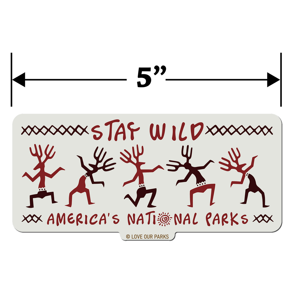 Stay Wild Petroglyphs Sticker