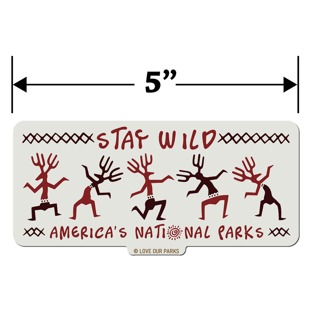 Stay Wild Petroglyphs Sticker