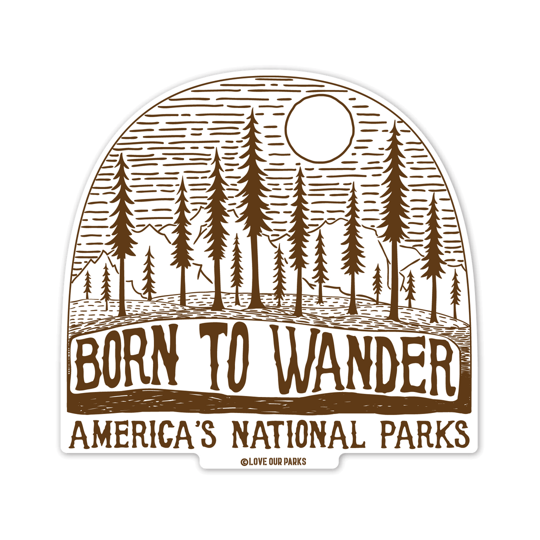 Born to Wander Sticker