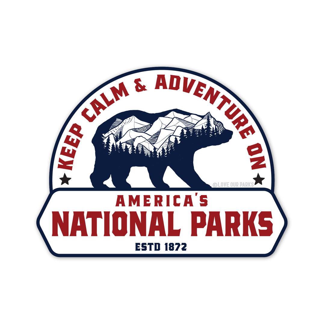 Keep Calm & Adventure On Sticker