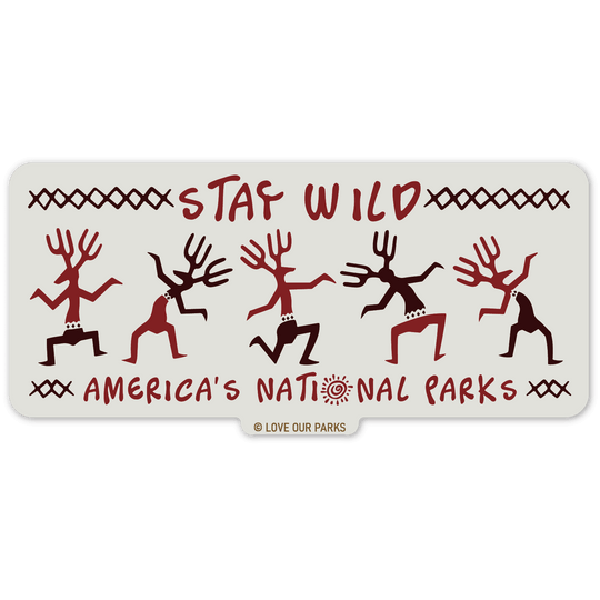 Stay Wild Petroglyphs Sticker