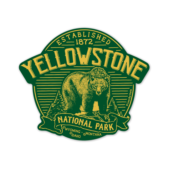 Yellowstone National Park Vintage Sticker