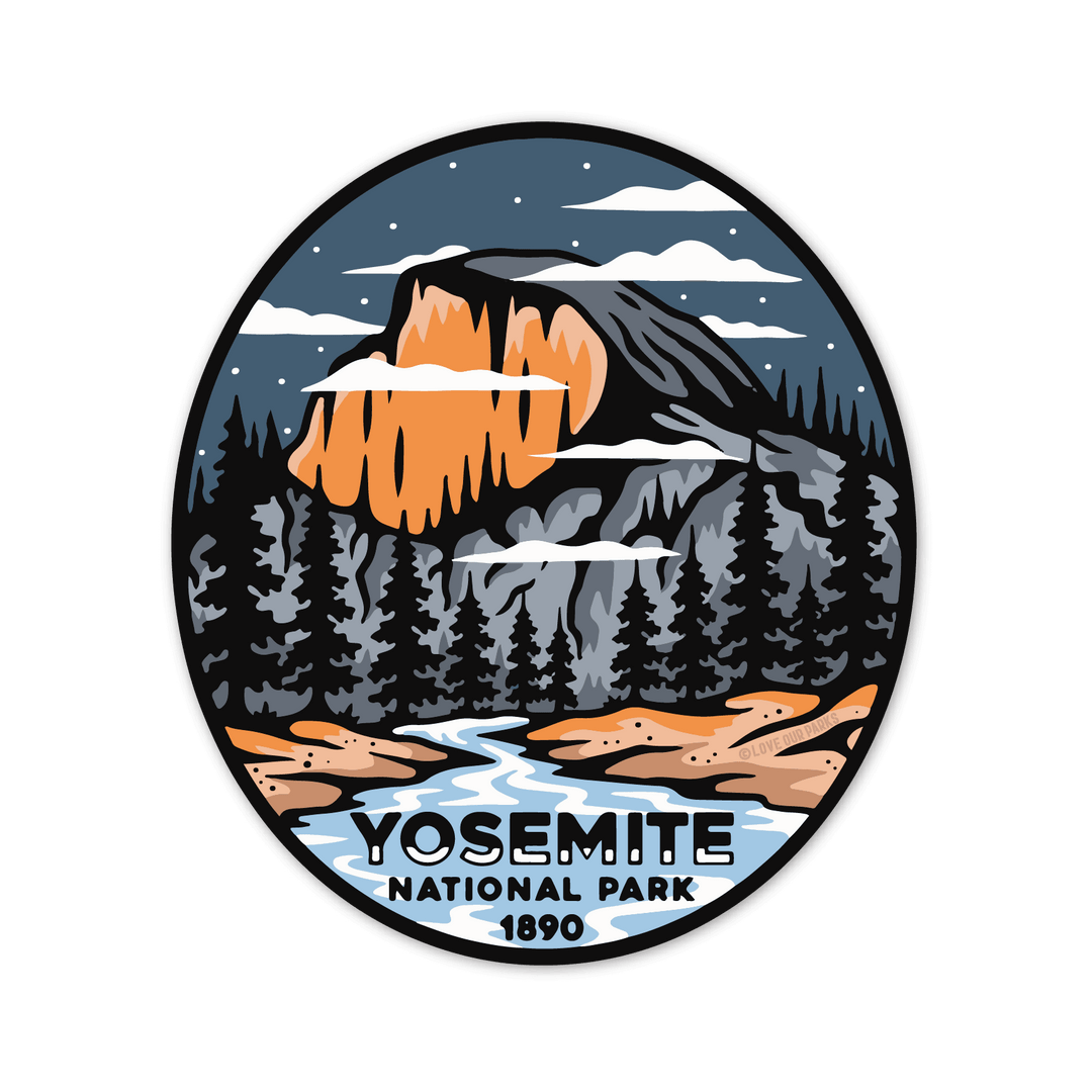 Yosemite National Park Retro Sticker