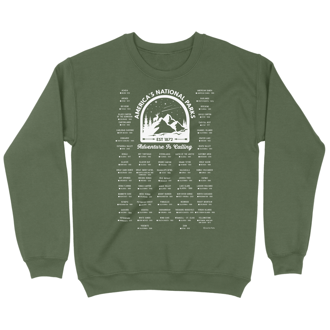 Mark Your 63 Parks Sweatshirt