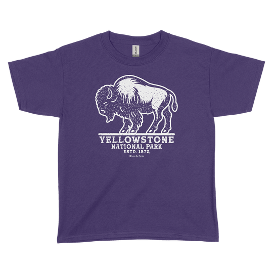 Yellowstone National Park Bison Youth Tee