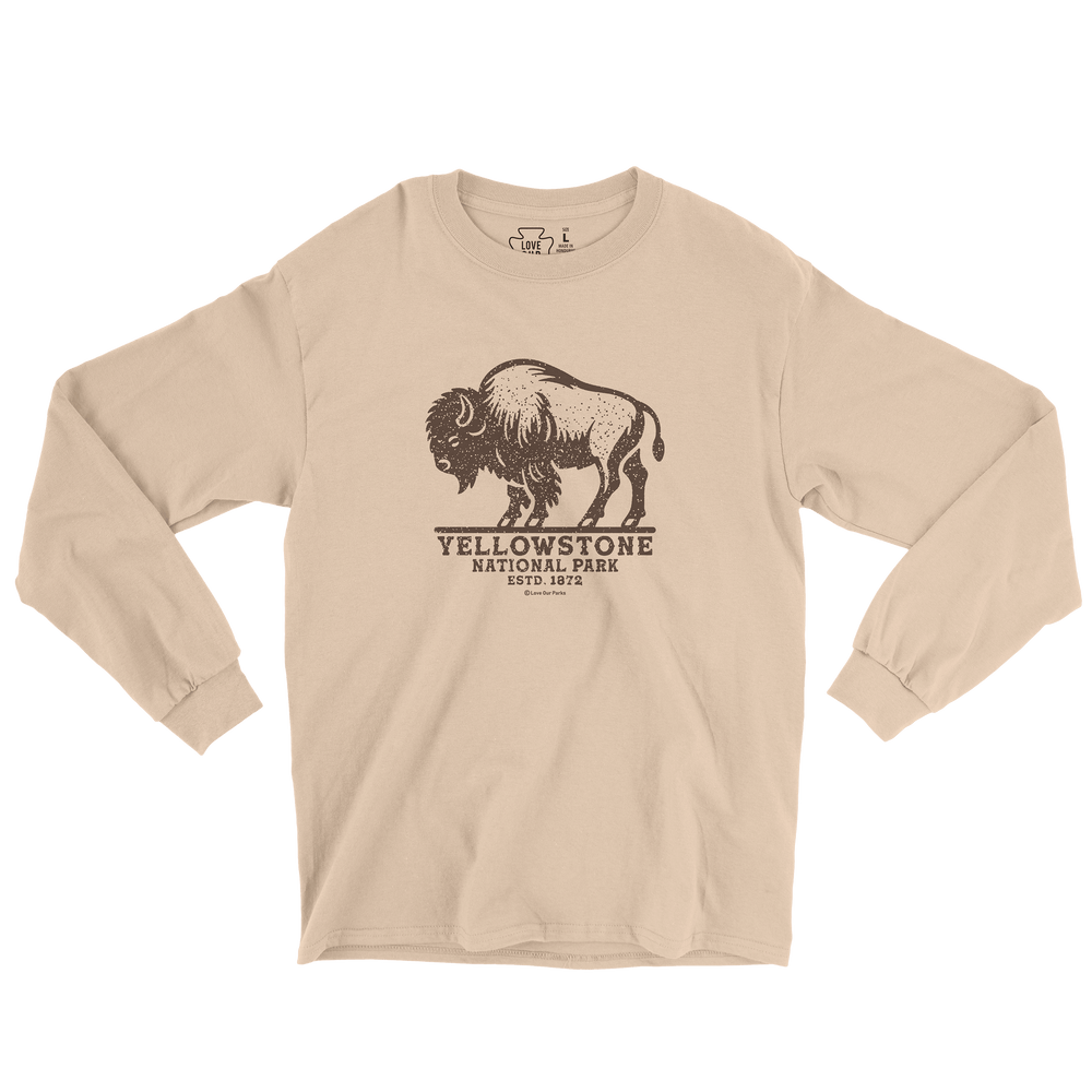 Yellowstone National Park Bison Long Sleeve Tee