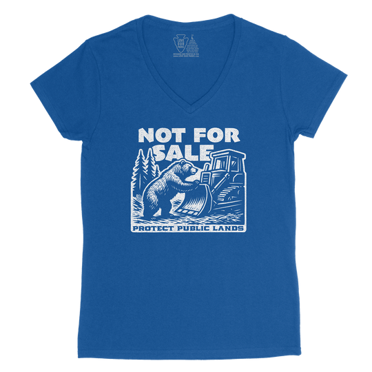 Not For Sale Public Lands Bulldozer Women's V-Neck Tee