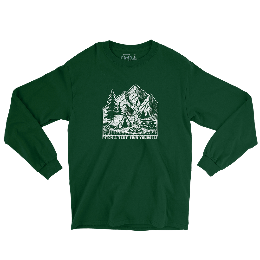 Pitch A Tent Find Yourself Long Sleeve Tee