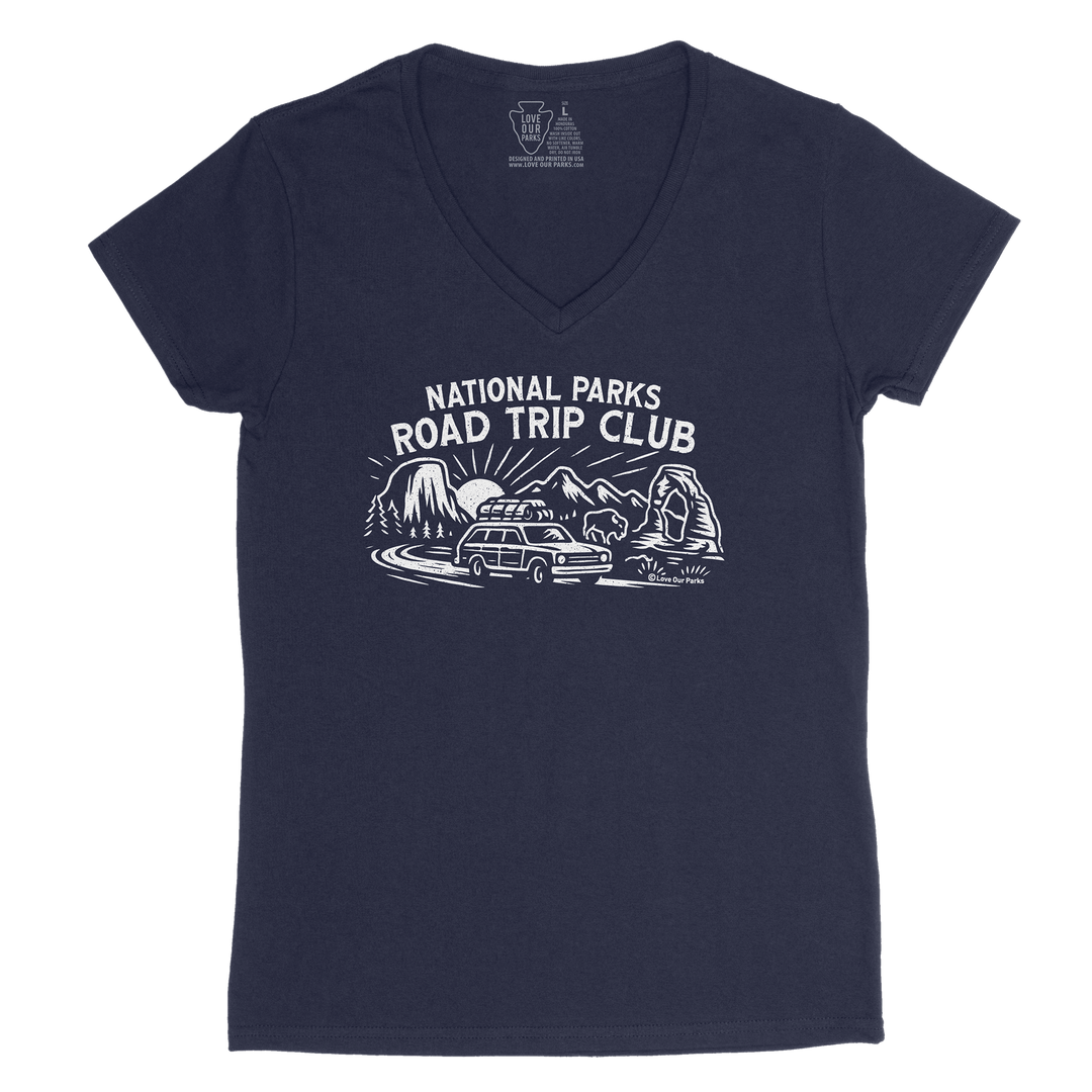 National Parks Road Trip Club Women's V-Neck Tee