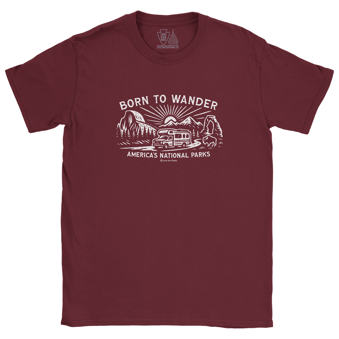 Born to Wander National Parks Tee