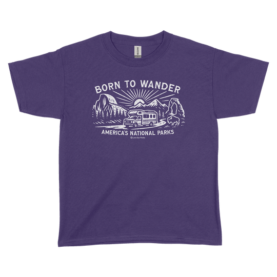 Born to Wander National Parks Youth Tee