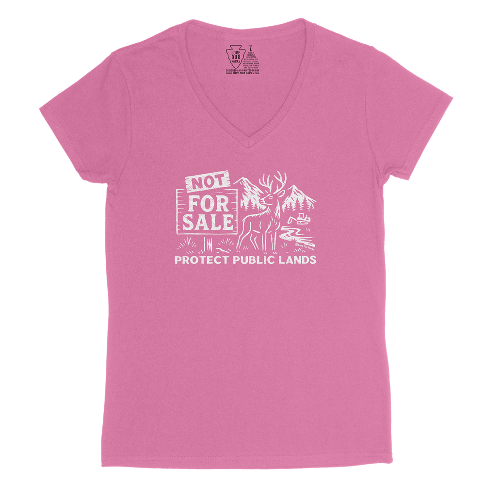 Protect Public Lands Deer Women's V-Neck Tee