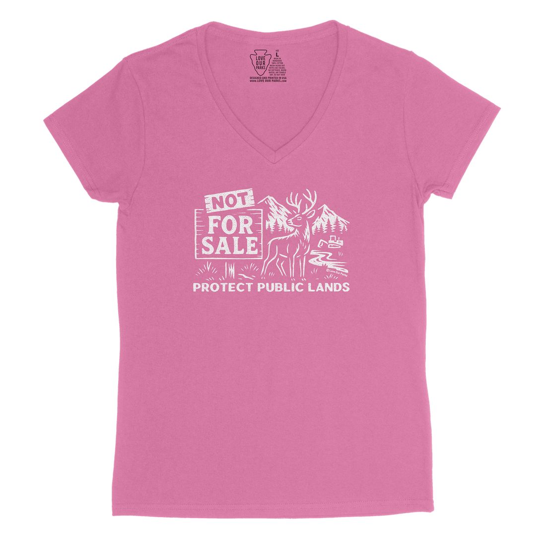 Protect Public Lands Deer Women's V-Neck Tee