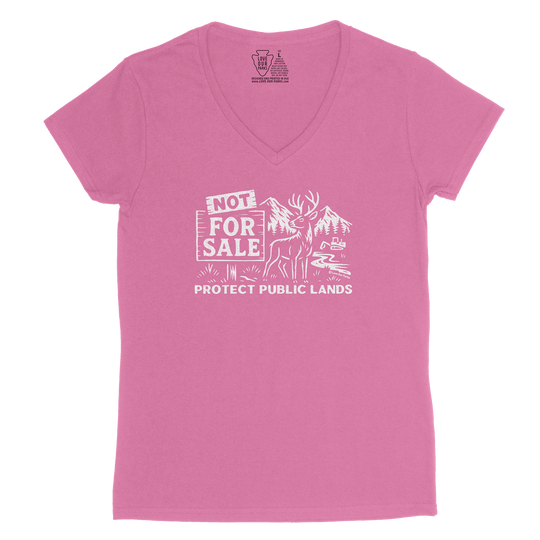 Protect Public Lands Deer Women's V-Neck Tee