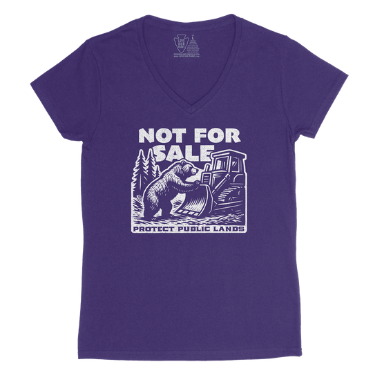 Not For Sale Public Lands Bulldozer Women's V-Neck Tee
