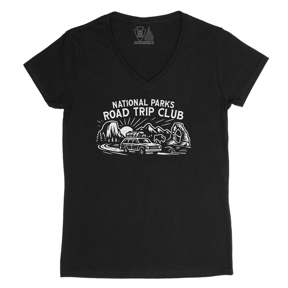 National Parks Road Trip Club Women's V-Neck Tee