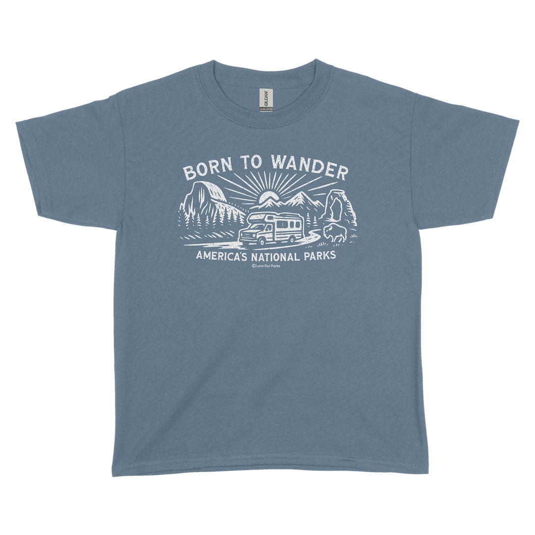 Born to Wander National Parks Youth Tee