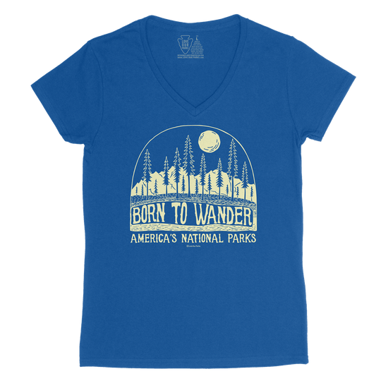 Born to Wander Women's V-Neck Tee