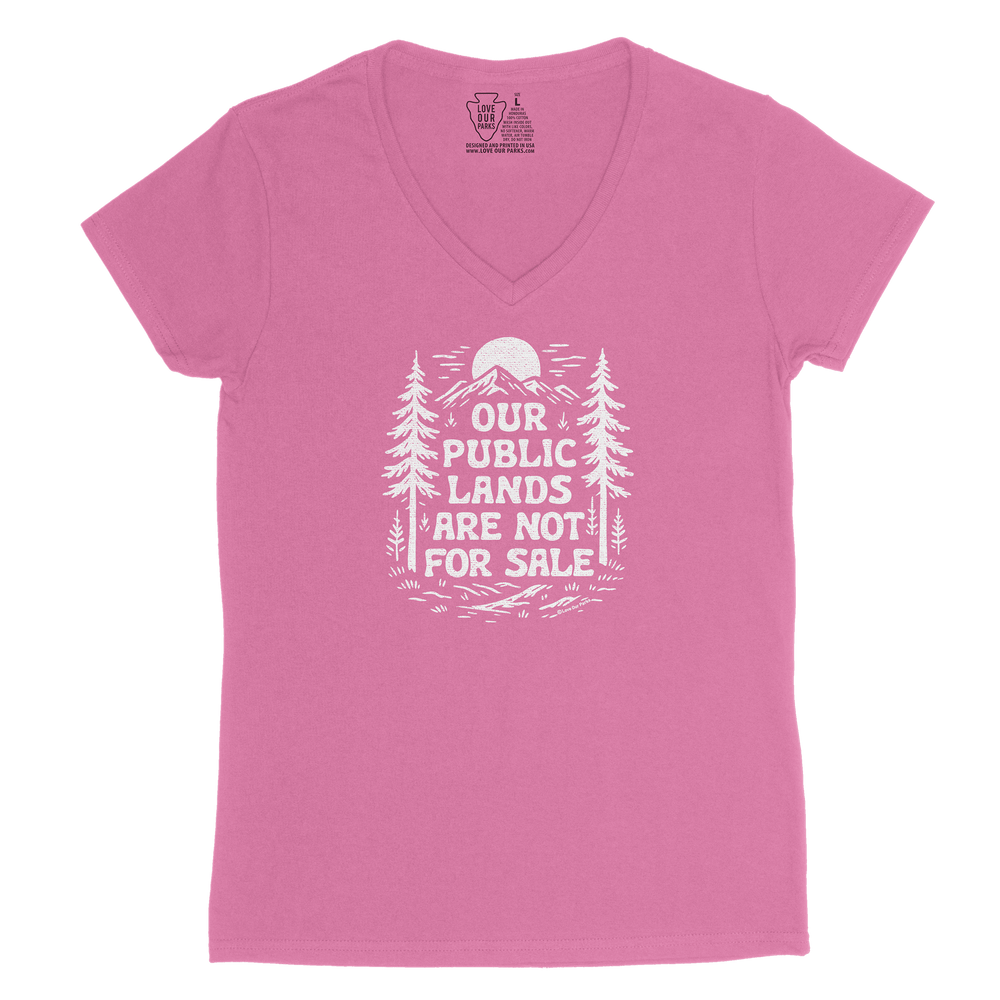 Public Lands Not For Sale Women's V-Neck Tee