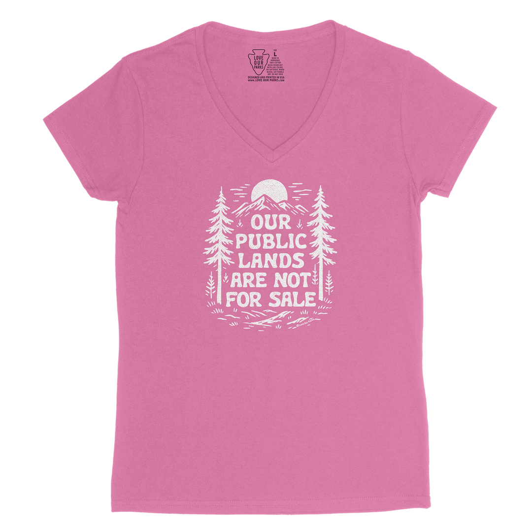 Public Lands Not For Sale Women's V-Neck Tee