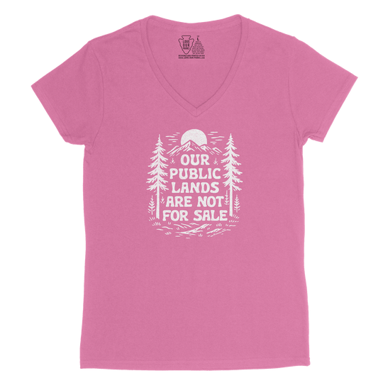 Public Lands Not For Sale Women's V-Neck Tee