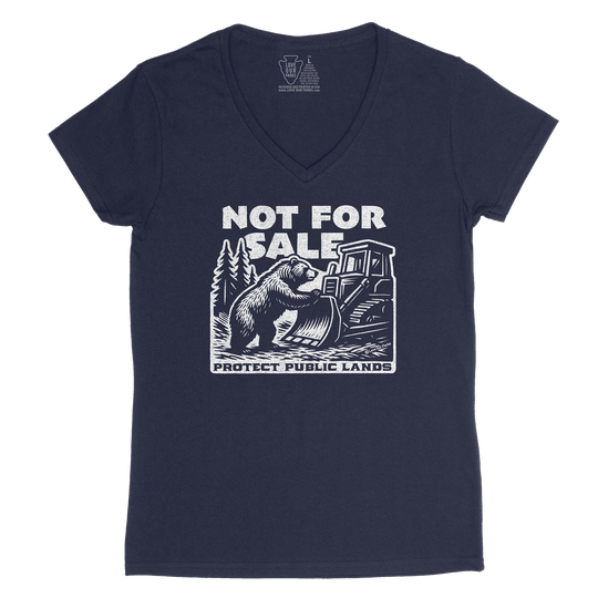 Not For Sale Public Lands Bulldozer Women's V-Neck Tee