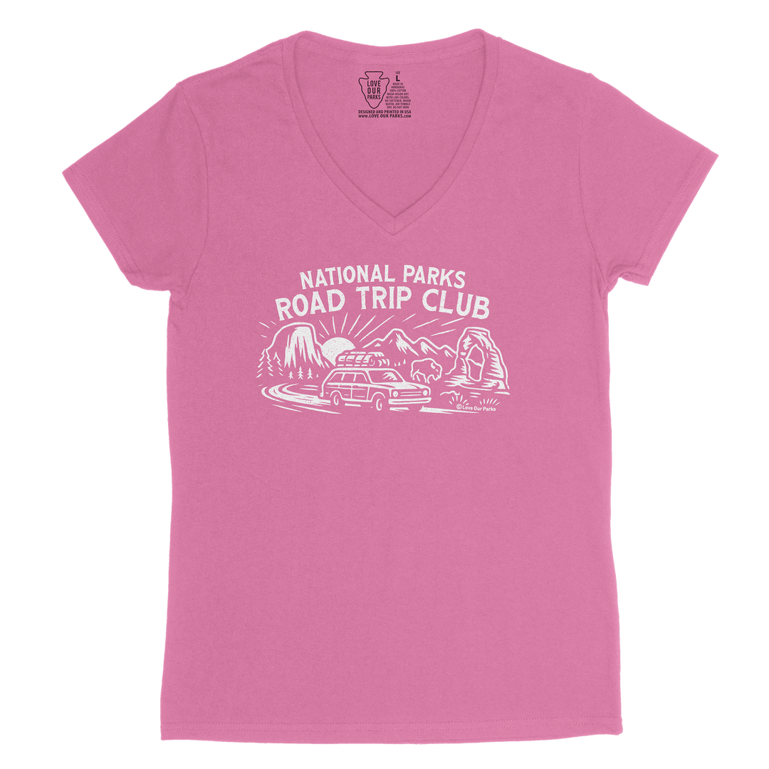 National Parks Road Trip Club Women's V-Neck Tee
