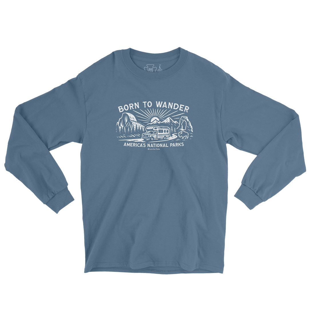 Born to Wander National Parks Long Sleeve Tee