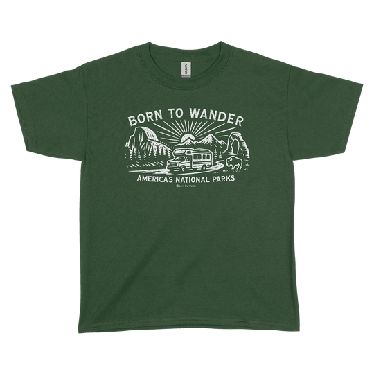 Born to Wander National Parks Youth Tee
