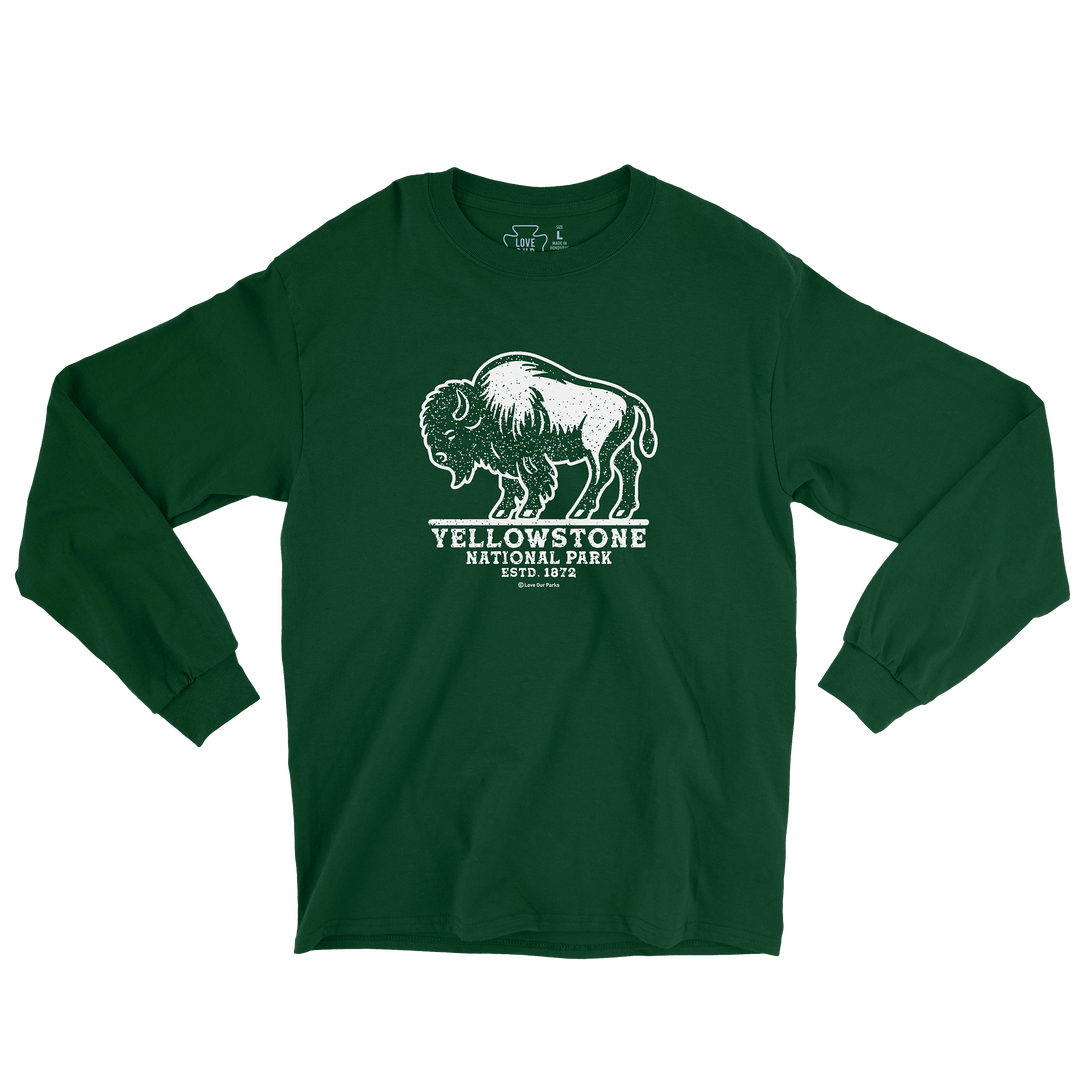 Yellowstone National Park Bison Long Sleeve Tee