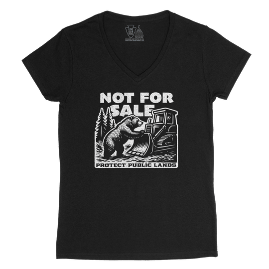 Not For Sale Public Lands Bulldozer Women's V-Neck Tee
