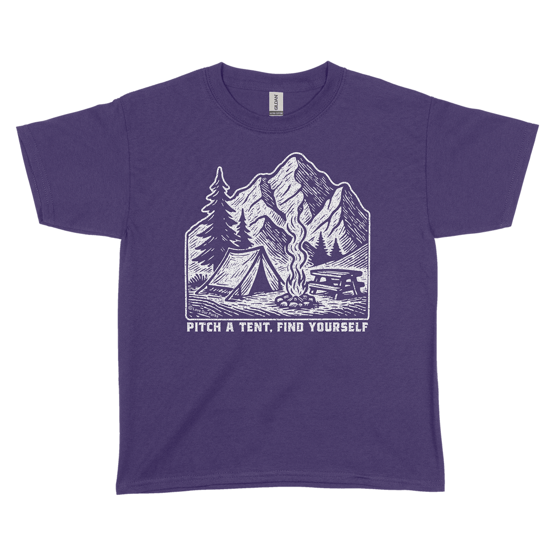 Pitch A Tent Find Yourself Youth Tee