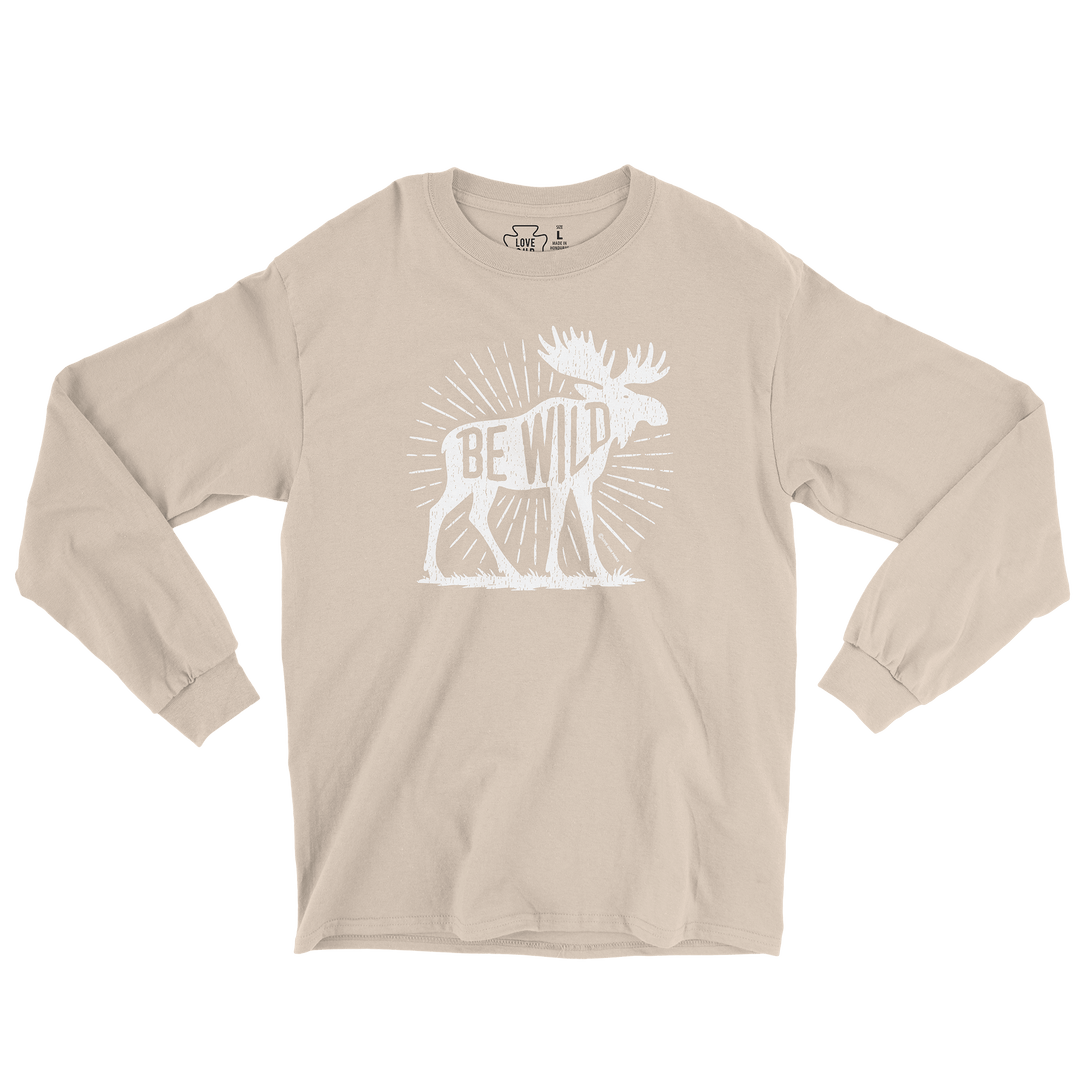 Be Wild Moose Long Sleeve Tee