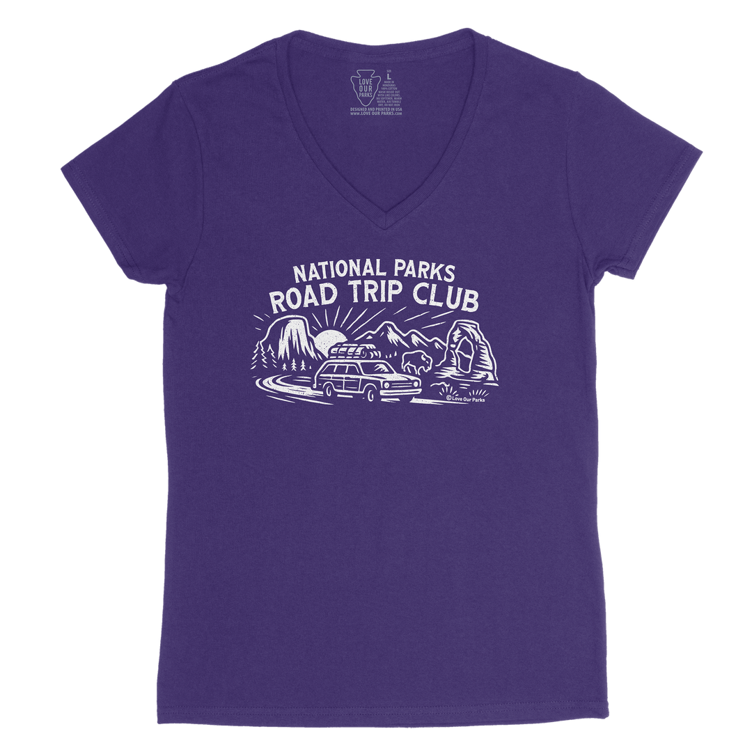 National Parks Road Trip Club Women's V-Neck Tee