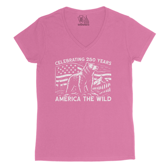 America The Wild Women's V-Neck Tee