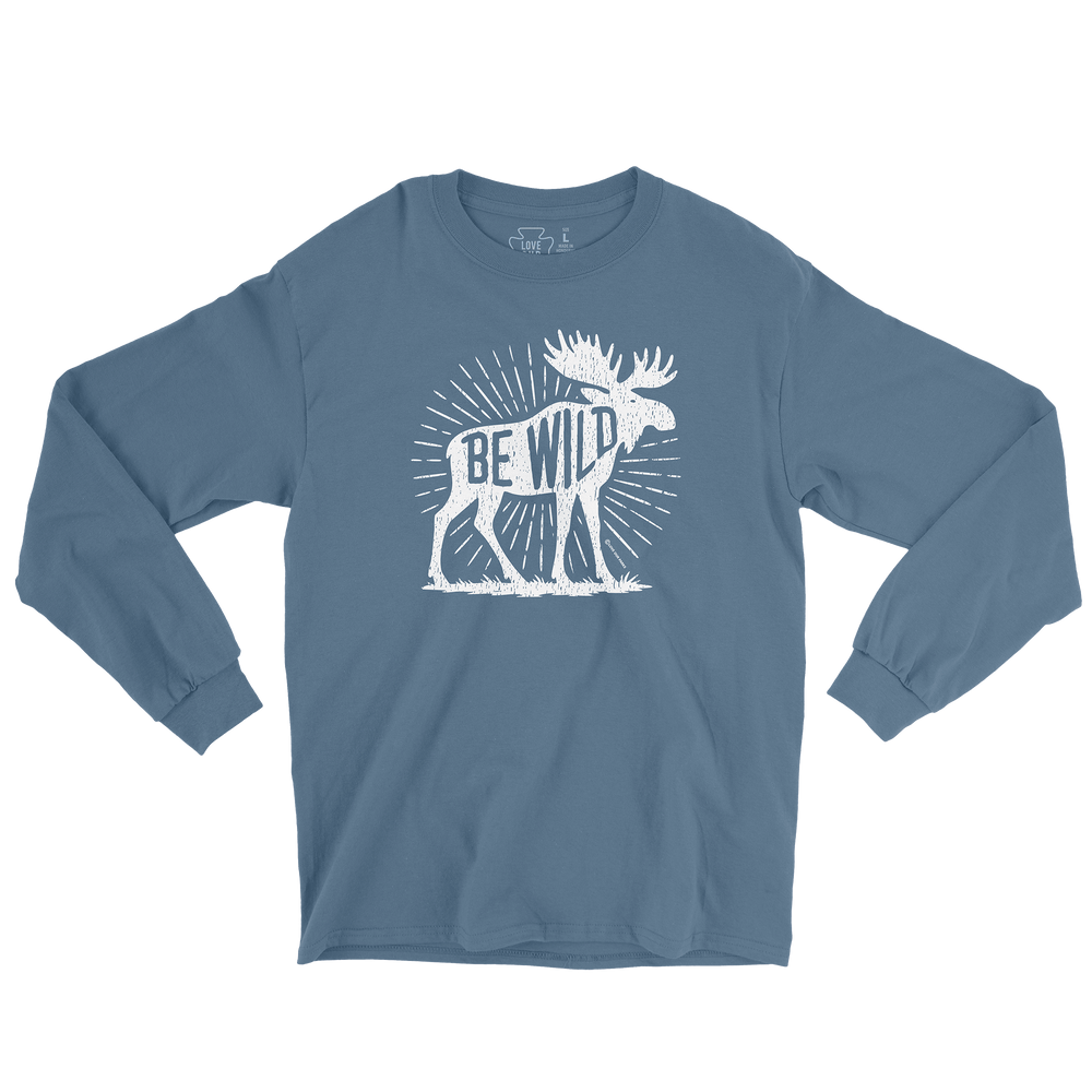 Be Wild Moose Long Sleeve Tee