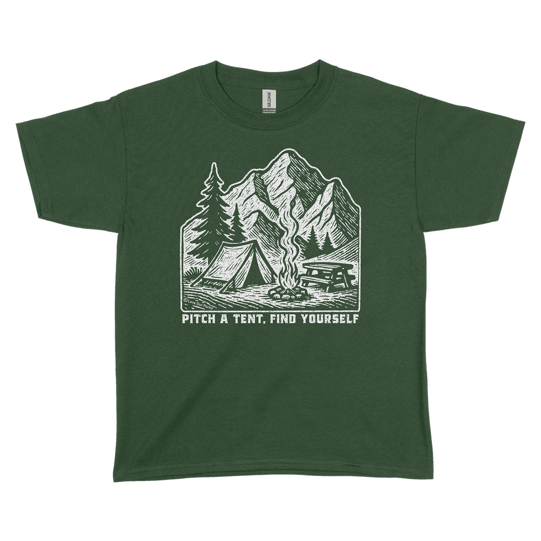 Pitch A Tent Find Yourself Youth Tee