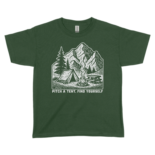 Pitch A Tent Find Yourself Youth Tee