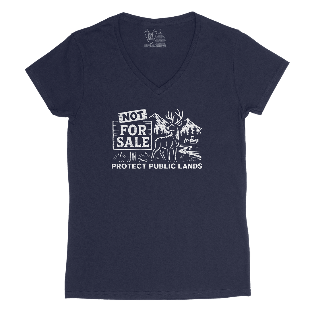 Protect Public Lands Deer Women's V-Neck Tee
