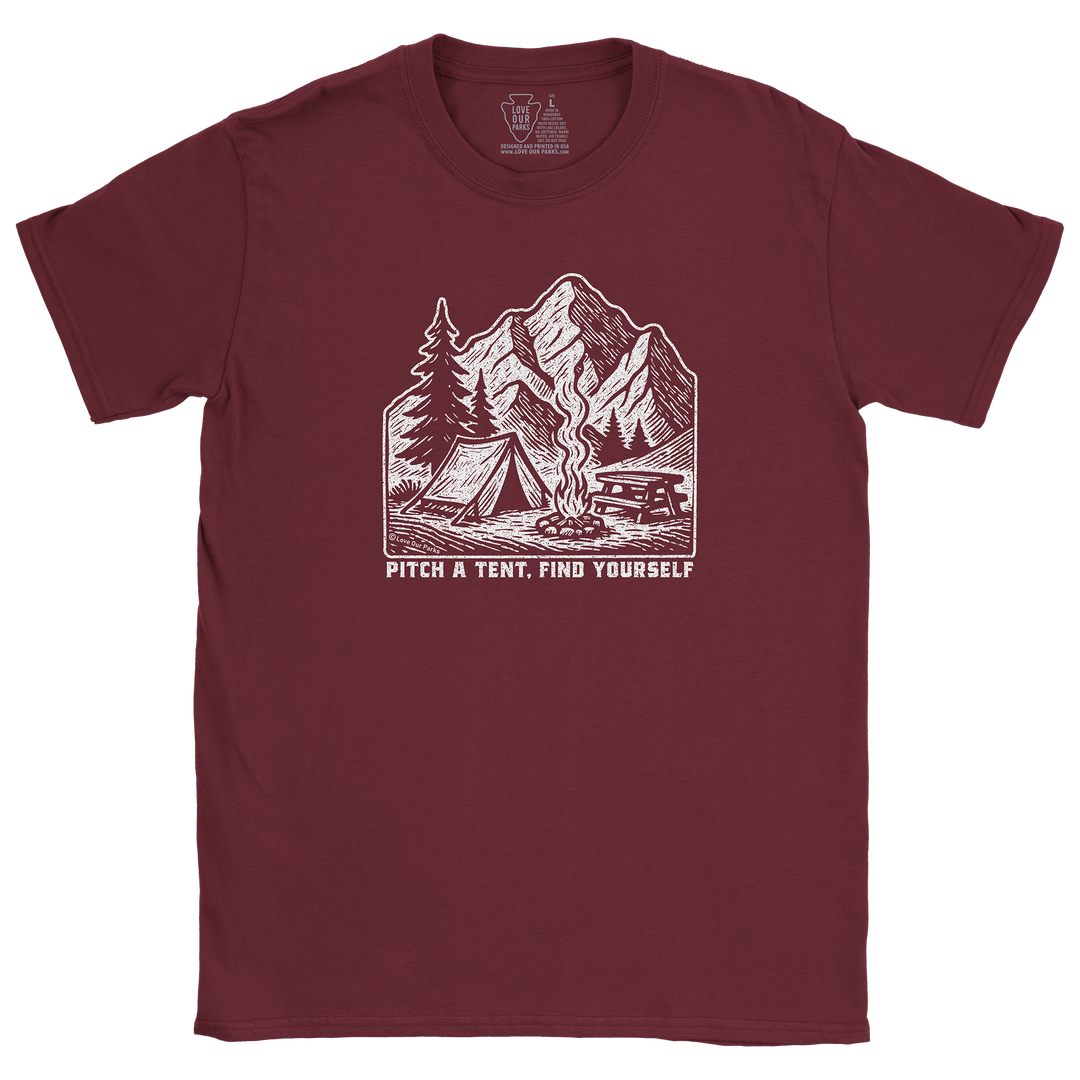 Pitch A Tent Find Yourself Tee