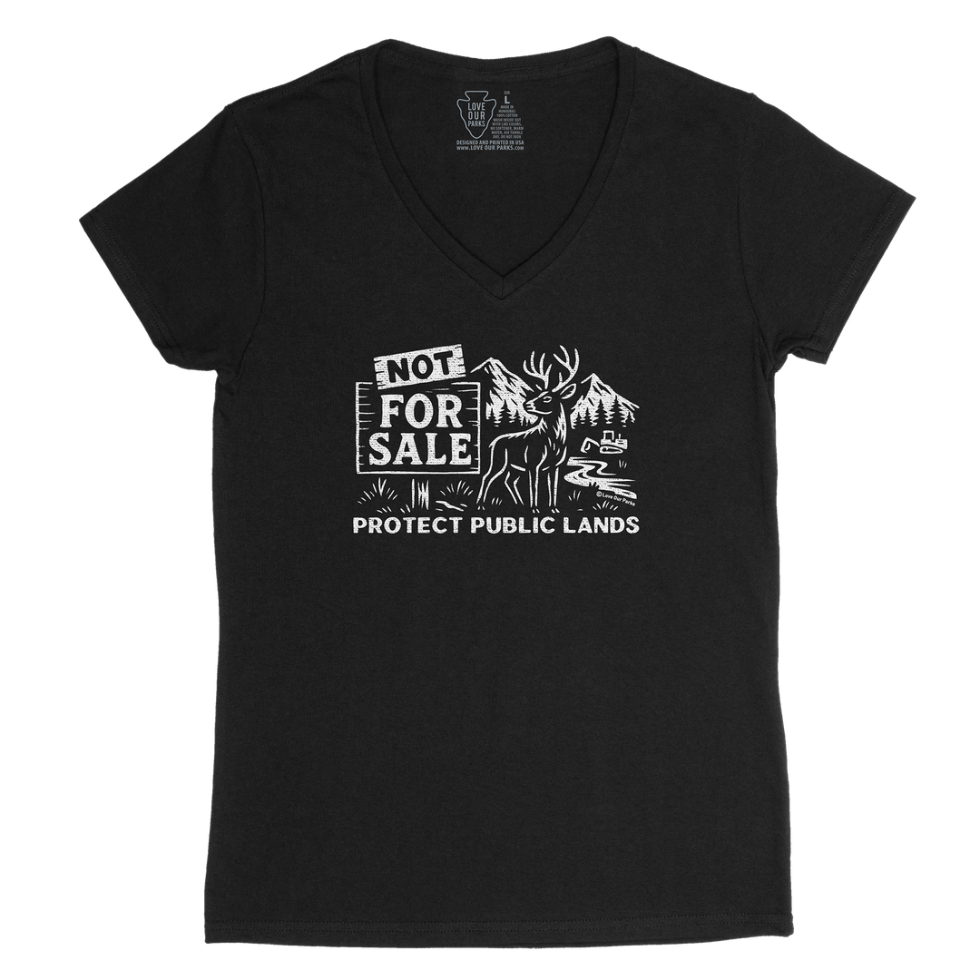 Protect Public Lands Deer Women's V-Neck Tee