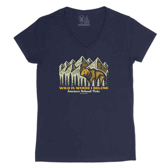 Wild Is Where I Belong Women's V-Neck Tee