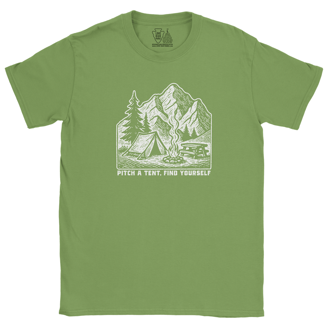 Pitch A Tent Find Yourself Tee
