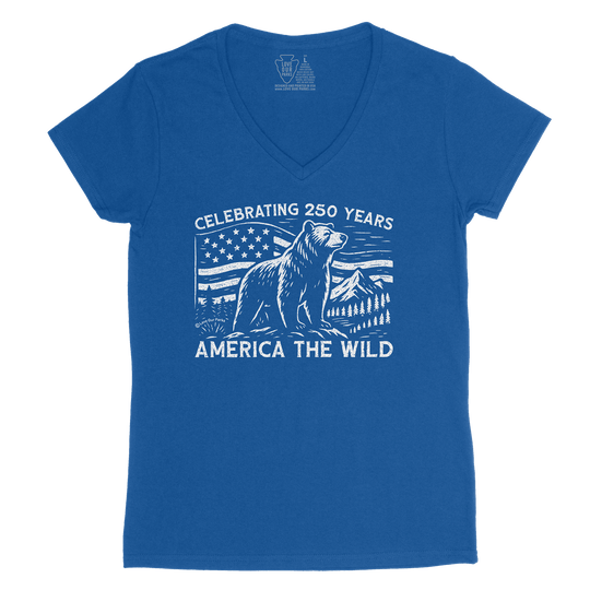 America The Wild Women's V-Neck Tee