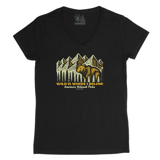 Wild Is Where I Belong Women's V-Neck Tee