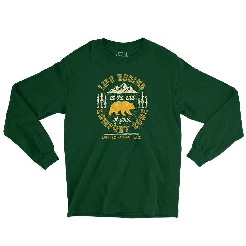 Life Begins at the End of Your Comfort Zone Long Sleeve Tee