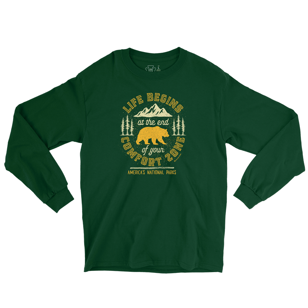 Life Begins at the End of Your Comfort Zone Long Sleeve Tee