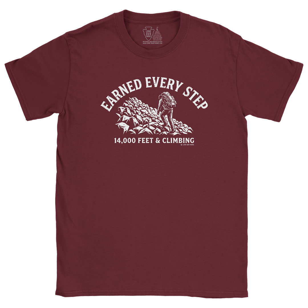 Earned Every Step 14er Tee