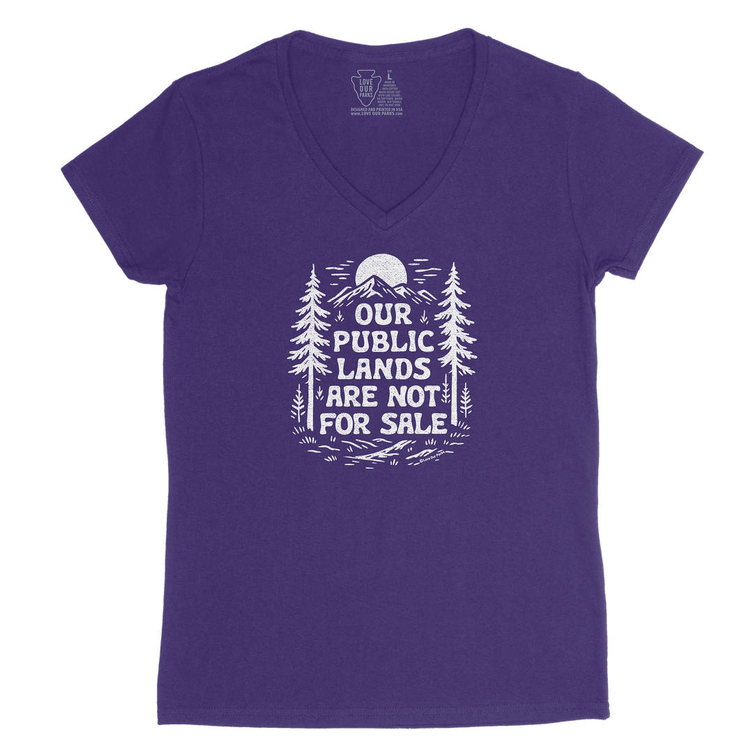Public Lands Not For Sale Women's V-Neck Tee